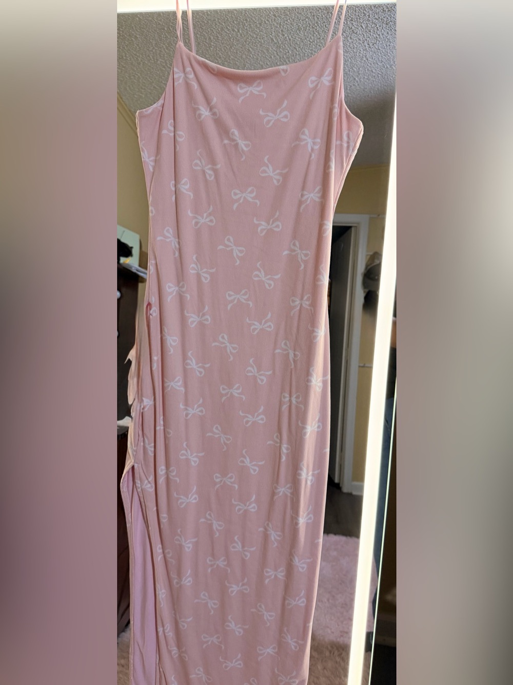 J for Justify Pink Bow Print Maxi Dress